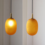 Modern Simple Glass Chandelier Cocoon Shape Mini Pendant Lighting