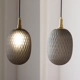 Modern Simple Glass Chandelier Cocoon Shape Mini Pendant Lighting
