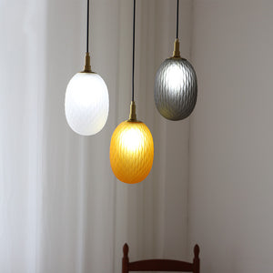 Modern Simple Glass Chandelier Cocoon Shape Mini Pendant Lighting