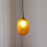 Modern Simple Glass Chandelier Cocoon Shape Mini Pendant Lighting