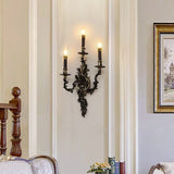 Traditional French Copper Candlestick Wall Sconce Lamp For Living Room