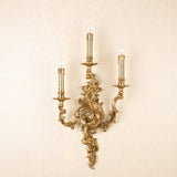 Traditional French Copper Candlestick Wall Sconce Lamp For Living Room