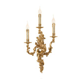 Traditional French Copper Candlestick Wall Sconce Lamp For Living Room