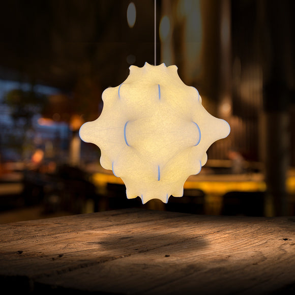 Unique Sculptural White Pineapple Silk Artistic Diffuser Pendant Lamp