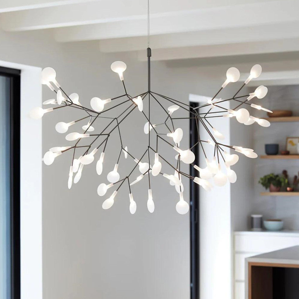 Unique Firefly Branched Sputnik Pendant Light Chandelier Ambient Light Candle Style LED