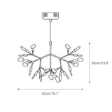 Unique Firefly Branched Sputnik Pendant Light Chandelier Ambient Light Candle Style LED