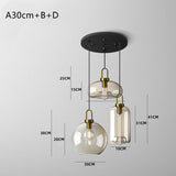 Various Color&Shape Glass Pendant Light Multi Lighting Amber Glass Shade Brass Holder Large Ceiling Lights Fixtures