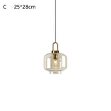 Various Color&Shape Glass Pendant Light Multi Lighting Amber Glass Shade Brass Holder Large Ceiling Lights Fixtures