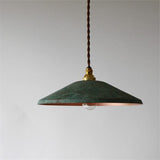 Vintage Industrial Oxidized Metal Pendant Light