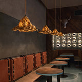 Wabi-Sabi Withered Lotus Leaf Pendant Light, Vintage Resin Dried Lotus Textured Hanging Lamp