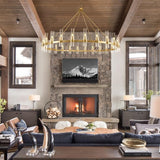Wagon Wheel Chandelier 70"