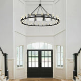 Wagon Wheel Chandelier 70"