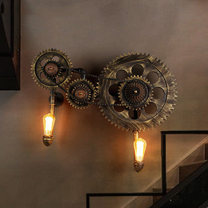 Wall Light Retro Loft Industrial Style Iron Wall Light Sconce Creative Antique Machinery Gear