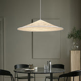 Woven Cone Art Silk Fabric Pendant Light