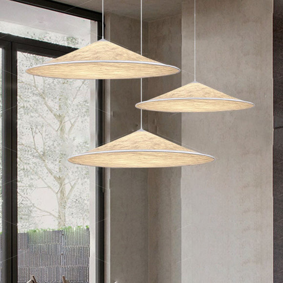 Woven Cone Art Silk Fabric Pendant Light