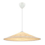 Woven Cone Art Silk Fabric Pendant Light
