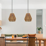 Hand-Woven Jute Rope Tapered Chandelier - Farmhouse Style