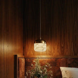 Custom Modern Alabaster LED Pendant Light – Natural Stone Hanging Lamp