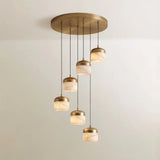 Custom Modern Alabaster LED Pendant Light – Natural Stone Hanging Lamp