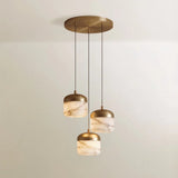 Custom Modern Alabaster LED Pendant Light – Natural Stone Hanging Lamp