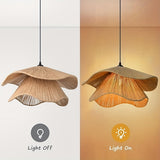 Double-Layer Wavy Rattan Pendant Light - Bohemian & Coastal Hand-Woven Seagrass Tiered Ceiling Light Fixture