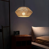 Hand-Woven Jute & Bamboo Pendant Light Fixture - Rustic & Modern