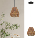 Hand-Woven Jute Rope Tapered Chandelier - Farmhouse Style
