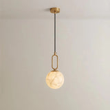 Modern Alabaster Globe Pendant Light with G9 Bulb