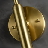 Modern Alabaster Globe Wall Sconce with Brushed Brass Finish