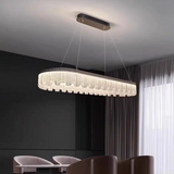 Modern Circular Crystal Rod Pendant Light Dimmable