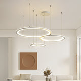 3/4 Rings Modern LED Pendant Lights Suspension Lighting for Dinning Room Foyer Bedroom Hanging Lamp 90-265V INS