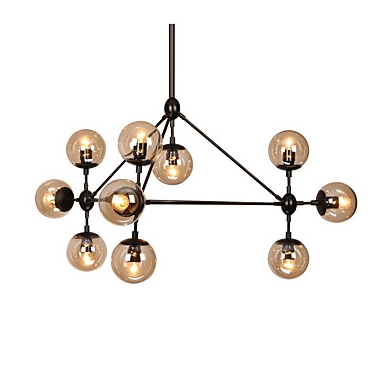 10-Light Sputnik Chandelier Ambient Light Painted Finishes Metal Glass E26/E27 - heparts