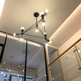 10-Light Sputnik Chandelier Ambient Light Painted Finishes Metal Glass E26/E27 - heparts