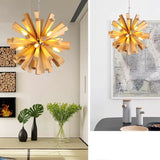 10-Light Wood Pendant light Ambient Light l G9 LED - heparts