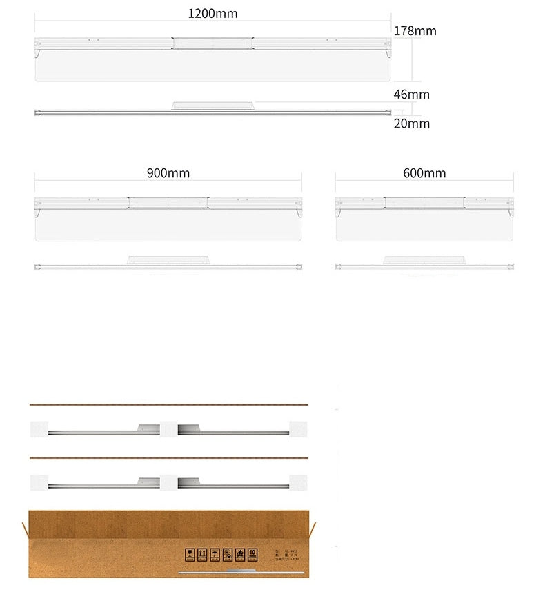 10W/14W/18W Rectangle Modern Led Wall lamp Creative Frameless Light ...