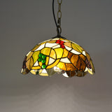 37 Type 12" Wide Tiffany Style Hanging Pendant Light Lamp Ceiling 18" Wide Stained Glass Creative Antique Vintage Decor Baroque Art MAX 60W - heparts