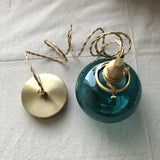 Vintage Brass Glass Chandelier  Lighting Fixture Clustered Pendant Lights