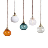 Vintage Brass Glass Chandelier  Lighting Fixture Clustered Pendant Lights