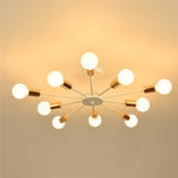 10-lights Vintage Metal Semi Flush Mount Ceiling Light E26/E27 LED - heparts