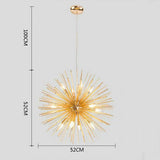 12-Lights Modern Sputnik Gold Globe Metal Chandeliers Firework Northern Europe Vintage Candle E12 E14 Bulb Base