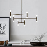 12-Lights Sputnik Pendant Light Chandelier Cluster Ambient Light Electroplated Metal 110-240V Bulb Included - heparts