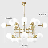 12/16/24 Lights Luxury Sputnik Magic Glass Gold Chandelier Candle-style European Modern Lights LED G9 Base