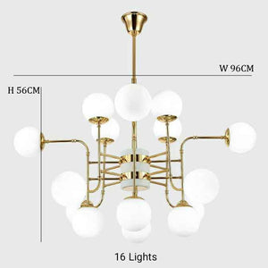 12/16/24 Lights Luxury Sputnik Magic Glass Gold Chandelier Candle-style European Modern Lights LED G9 Base