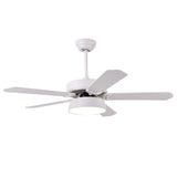 42" 5-Blade LED Fan Lamp Remote Control Ceiling Fan Lamp Restaurant Charged Fan Ceiling Lamp Simple