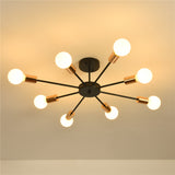 8-lights Vintage Metal Semi Flush Mount Ceiling Light E26/E27 LED