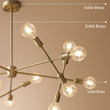 15-Lights Solid Brass Lights Chandelier Ambient Light Mini Style E26/E27 - heparts