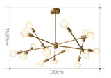 15-Lights Solid Brass Lights Chandelier Ambient Light Mini Style E26/E27 - heparts
