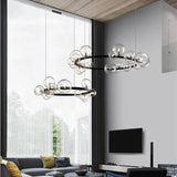 15/24-Lights Modern Creative Metal Chandelier Transparent Glass Bubble Lamp For Living Room