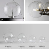 15/24-Lights Modern Creative Metal Chandelier Transparent Glass Bubble Lamp For Living Room