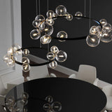 15/24-Lights Modern Creative Metal Chandelier Transparent Glass Bubble Lamp For Living Room